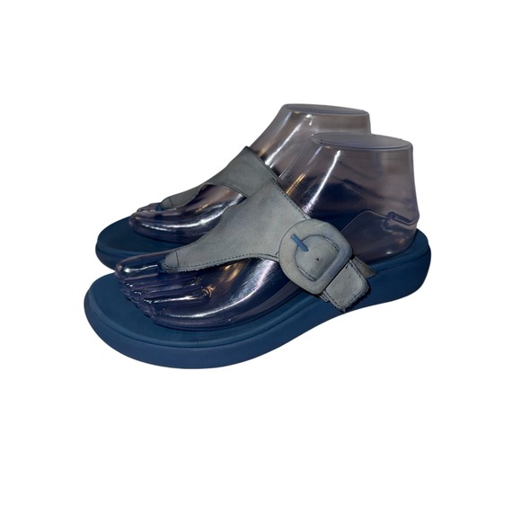 Vionic Shoes - Vionic Activate Rx Women's Toe Post US 7 Blue Suede Ankle Strap Slip On Sandals